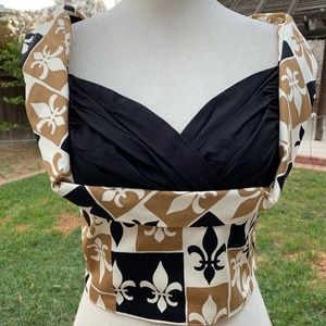 Trash Diva Crop Top Fleur de Lis